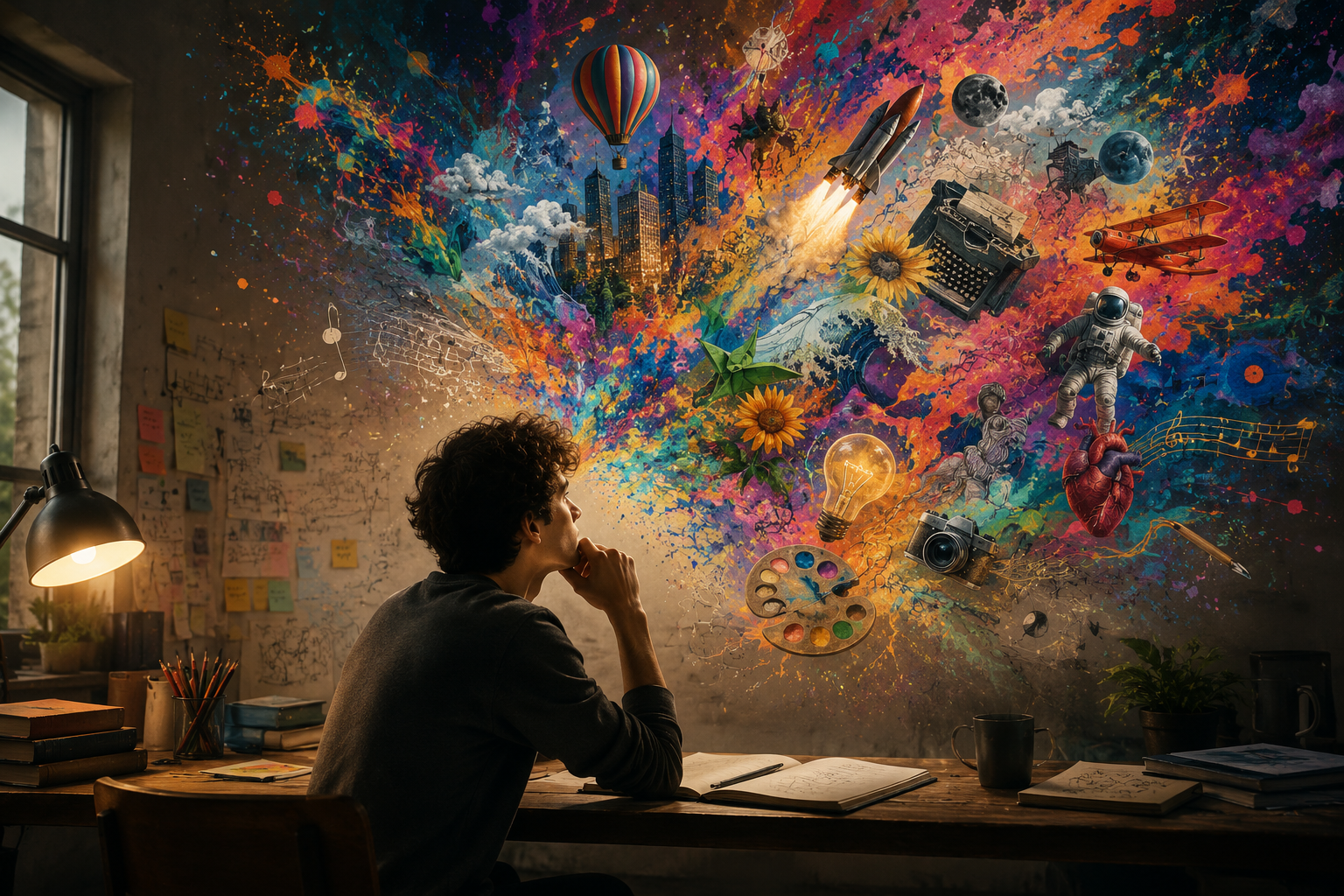 Abstract visualization of AI creativity